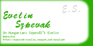 evelin szpevak business card